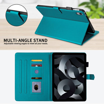 For iPad 2025 / 2022 Rhombus Lattice Leather Smart Tablet Case(Dark Green) - iPad 2025 / 2022 Cases by buy2fix | Online Shopping UK | buy2fix