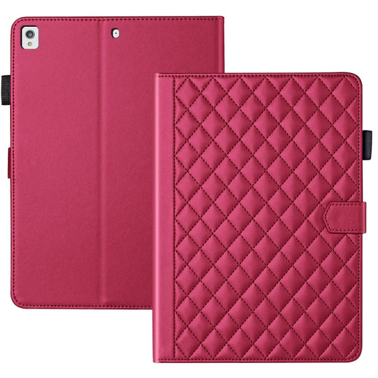 For iPad 10.2 2021 / 2020 / 10.5  Rhombus Lattice Leather Smart Tablet Case(Red) - iPad 10.2 Cases by buy2fix | Online Shopping UK | buy2fix