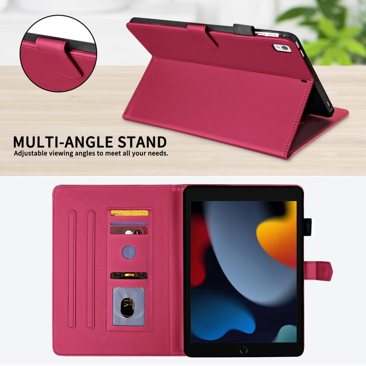 For iPad 10.2 2021 / 2020 / 10.5  Rhombus Lattice Leather Smart Tablet Case(Red) - iPad 10.2 Cases by buy2fix | Online Shopping UK | buy2fix