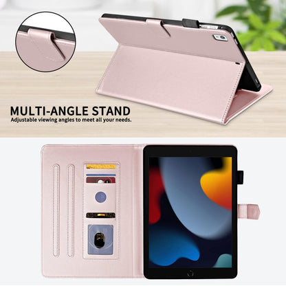 For iPad 10.2 2021 / 2020 / 10.5  Rhombus Lattice Leather Smart Tablet Case(Rose Gold) - iPad 10.2 Cases by buy2fix | Online Shopping UK | buy2fix