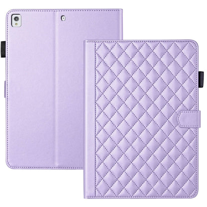 For iPad 10.2 2021 / 2020 / 10.5  Rhombus Lattice Leather Smart Tablet Case(Purple) - iPad 10.2 Cases by buy2fix | Online Shopping UK | buy2fix