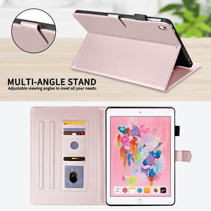 For iPad Air / Air 2 / 9.7 2017 / 2018 Rhombus Lattice Leather Smart Tablet Case(Rose Gold) - iPad 9.7 (2018) & (2017) Cases by buy2fix | Online Shopping UK | buy2fix