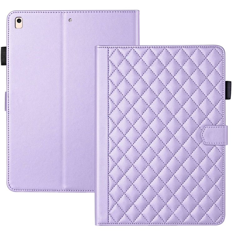For iPad Air / Air 2 / 9.7 2017 / 2018 Rhombus Lattice Leather Smart Tablet Case(Purple) - iPad 9.7 (2018) & (2017) Cases by buy2fix | Online Shopping UK | buy2fix