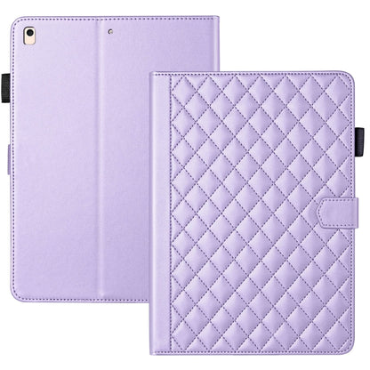 For iPad Air / Air 2 / 9.7 2017 / 2018 Rhombus Lattice Leather Smart Tablet Case(Purple) - iPad 9.7 (2018) & (2017) Cases by buy2fix | Online Shopping UK | buy2fix