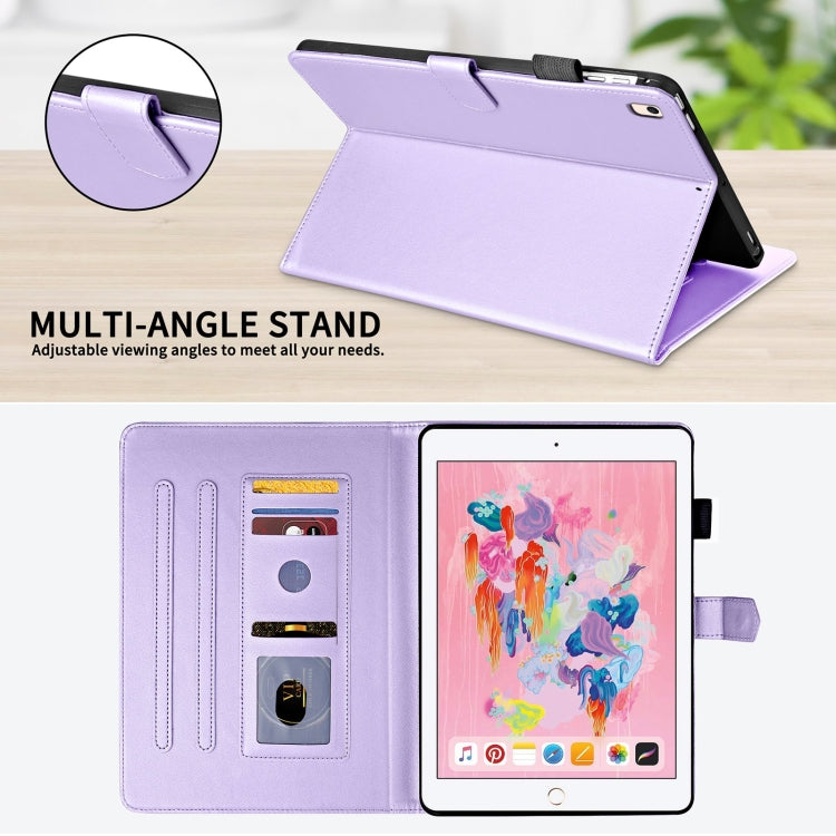 For iPad Air / Air 2 / 9.7 2017 / 2018 Rhombus Lattice Leather Smart Tablet Case(Purple) - iPad 9.7 (2018) & (2017) Cases by buy2fix | Online Shopping UK | buy2fix