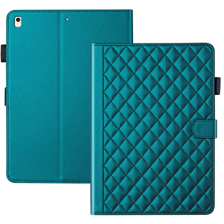 For iPad Air / Air 2 / 9.7 2017 / 2018 Rhombus Lattice Leather Smart Tablet Case(Dark Green) - iPad 9.7 (2018) & (2017) Cases by buy2fix | Online Shopping UK | buy2fix