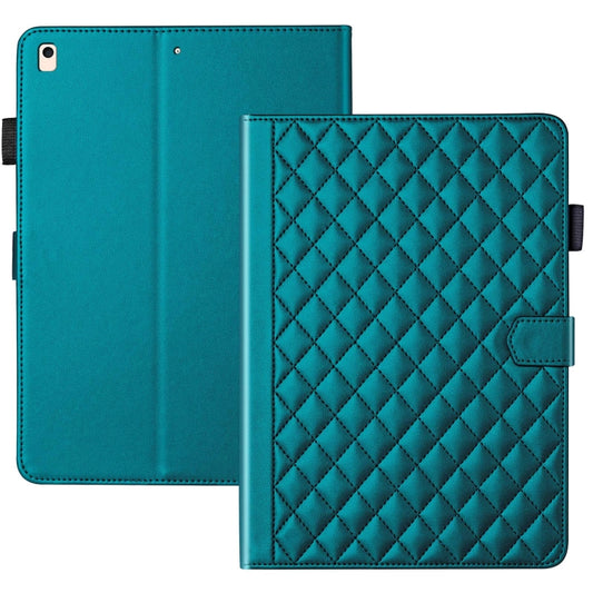 For iPad Air / Air 2 / 9.7 2017 / 2018 Rhombus Lattice Leather Smart Tablet Case(Dark Green) - iPad 9.7 (2018) & (2017) Cases by buy2fix | Online Shopping UK | buy2fix