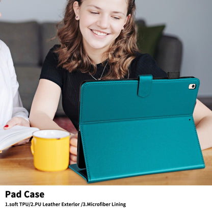 For iPad Air / Air 2 / 9.7 2017 / 2018 Rhombus Lattice Leather Smart Tablet Case(Dark Green) - iPad 9.7 (2018) & (2017) Cases by buy2fix | Online Shopping UK | buy2fix