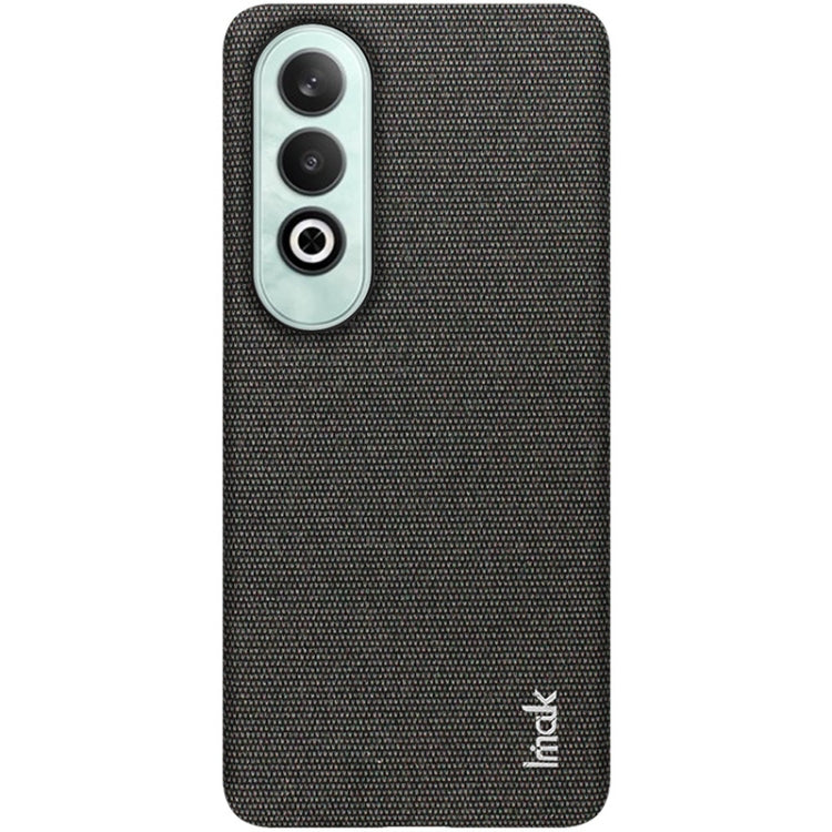 For OPPO K12 5G imak Ruiyi Series Cloth Texture PU + PC Phone Case(Black) - OPPO Cases by imak | Online Shopping UK | buy2fix