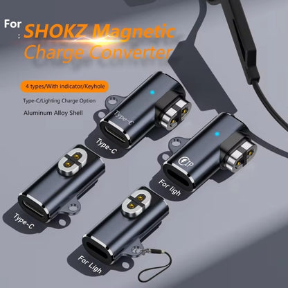 For Shokz Bone Conduction Bluetooth Earphone Charging Conversion Adapter, Interface:8 Pin Elbow - Earphone Adapter by buy2fix | Online Shopping UK | buy2fix