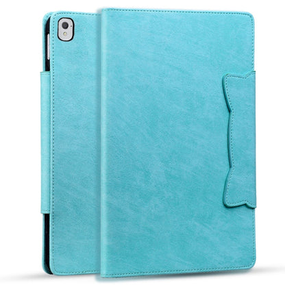 For iPad Air / Air 2 / 9.7 2017 / 2018 Cat Buckle Leather Smart Tablet Case(Sky Blue) - iPad 9.7 (2018) & (2017) Cases by buy2fix | Online Shopping UK | buy2fix