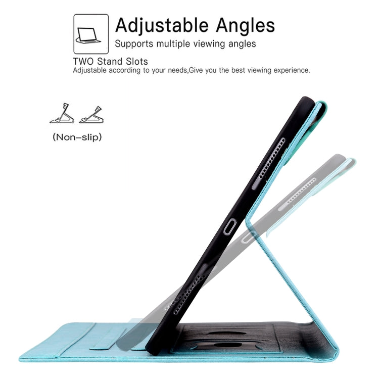 For iPad Air / Air 2 / 9.7 2017 / 2018 Cat Buckle Leather Smart Tablet Case(Sky Blue) - iPad 9.7 (2018) & (2017) Cases by buy2fix | Online Shopping UK | buy2fix