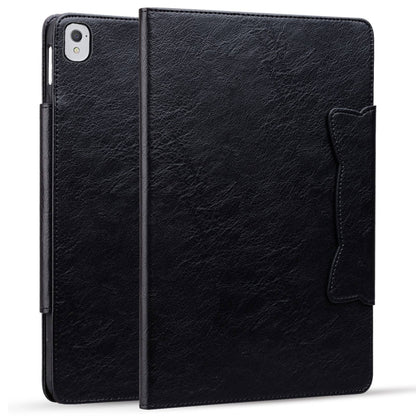 For iPad Air / Air 2 / 9.7 2017 / 2018 Cat Buckle Leather Smart Tablet Case(Black) - iPad 9.7 (2018) & (2017) Cases by buy2fix | Online Shopping UK | buy2fix