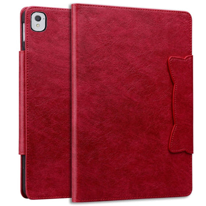 For iPad Air / Air 2 / 9.7 2017 / 2018 Cat Buckle Leather Smart Tablet Case(Red) - iPad 9.7 (2018) & (2017) Cases by buy2fix | Online Shopping UK | buy2fix