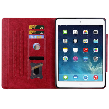 For iPad Air / Air 2 / 9.7 2017 / 2018 Cat Buckle Leather Smart Tablet Case(Red) - iPad 9.7 (2018) & (2017) Cases by buy2fix | Online Shopping UK | buy2fix