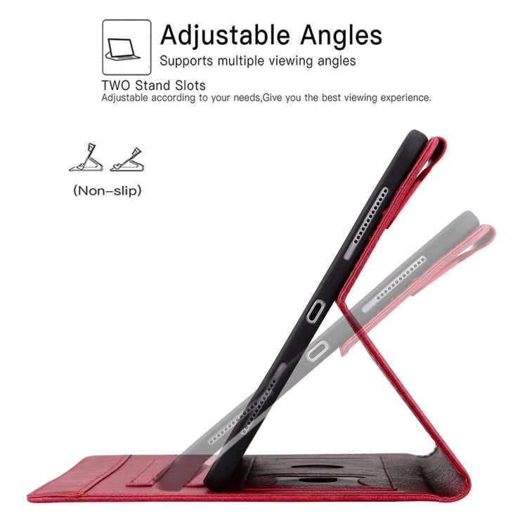 For iPad Air / Air 2 / 9.7 2017 / 2018 Cat Buckle Leather Smart Tablet Case(Red) - iPad 9.7 (2018) & (2017) Cases by buy2fix | Online Shopping UK | buy2fix