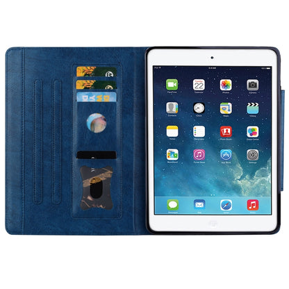 For iPad Air / Air 2 / 9.7 2017 / 2018 Cat Buckle Leather Smart Tablet Case(Royal Blue) - iPad 9.7 (2018) & (2017) Cases by buy2fix | Online Shopping UK | buy2fix