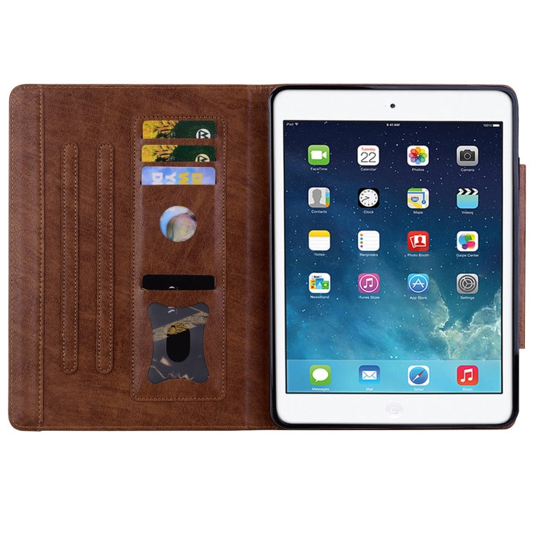For iPad 10.5 2019 / 2017 / Air 3 Cat Buckle Leather Smart Tablet Case(Brown) - iPad Air (2019) Cases by buy2fix | Online Shopping UK | buy2fix