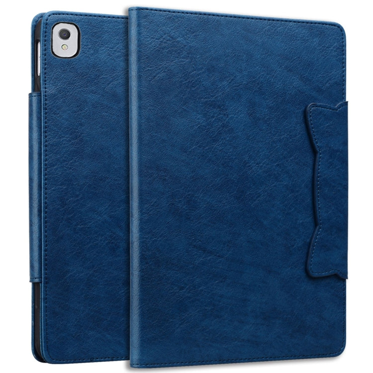 For iPad 9 10.2 2021 / 8 2020 / 7 2019 Cat Buckle Leather Smart Tablet Case(Royal Blue) - iPad 10.2 Cases by buy2fix | Online Shopping UK | buy2fix