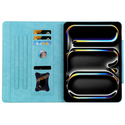 For iPad 2025 / 2022 Cat Buckle Leather Smart Tablet Case(Sky Blue) - iPad 2025 / 2022 Cases by buy2fix | Online Shopping UK | buy2fix
