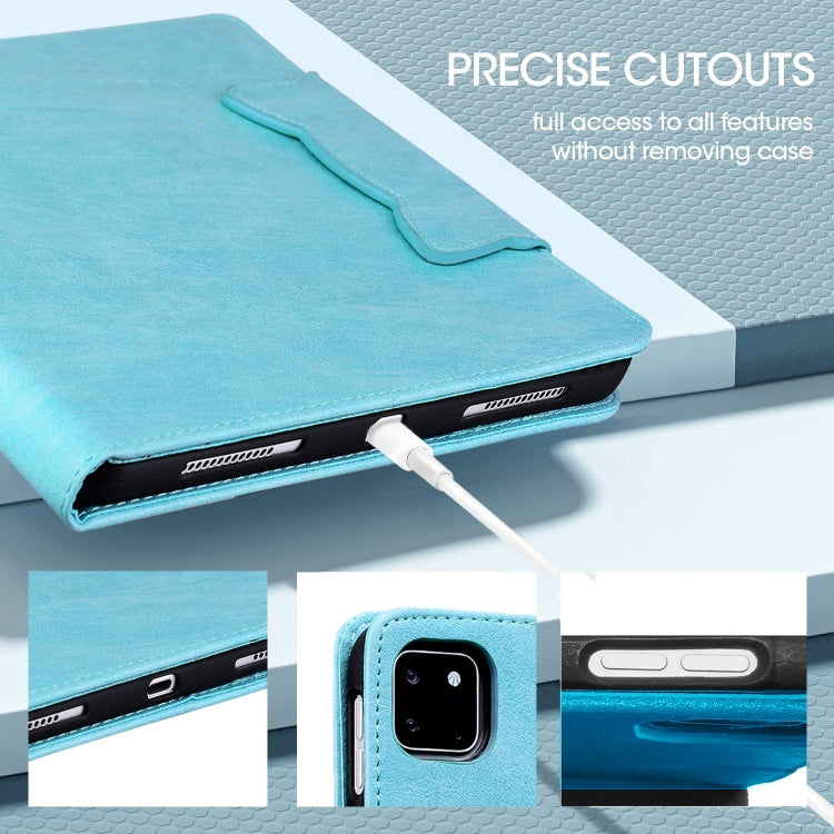 For iPad 2025 / 2022 Cat Buckle Leather Smart Tablet Case(Sky Blue) - iPad 2025 / 2022 Cases by buy2fix | Online Shopping UK | buy2fix
