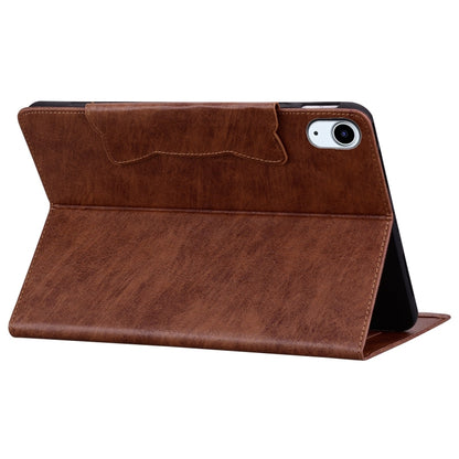 For iPad 2025 / 2022 Cat Buckle Leather Smart Tablet Case(Brown) - iPad 2025 / 2022 Cases by buy2fix | Online Shopping UK | buy2fix