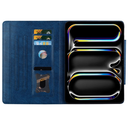 For iPad 2025 / 2022 Cat Buckle Leather Smart Tablet Case(Royal Blue) - iPad 2025 / 2022 Cases by buy2fix | Online Shopping UK | buy2fix