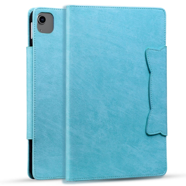 For iPad Pro 11 2022 / 2021 / 2020 / 2018 Cat Buckle Leather Smart Tablet Case(Sky Blue) - iPad Pro 11 (2022/2021) Cases by buy2fix | Online Shopping UK | buy2fix