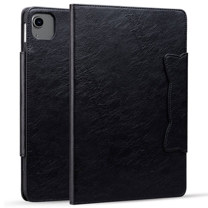 For iPad Pro 11 2022 / 2021 / 2020 / 2018 Cat Buckle Leather Smart Tablet Case(Black) - iPad Pro 11 (2022/2021) Cases by buy2fix | Online Shopping UK | buy2fix