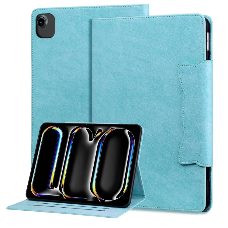 For iPad Pro 12.9 2022 / 2021 / 2020 / 2018 Cat Buckle Leather Smart Tablet Case(Sky Blue) - iPad Pro 12.9 (2022/2021) Cases by buy2fix | Online Shopping UK | buy2fix