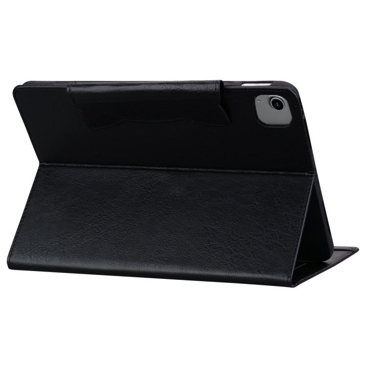 For iPad Pro 12.9 2022 / 2021 / 2020 / 2018 Cat Buckle Leather Smart Tablet Case(Black) - iPad Pro 12.9 (2022/2021) Cases by buy2fix | Online Shopping UK | buy2fix