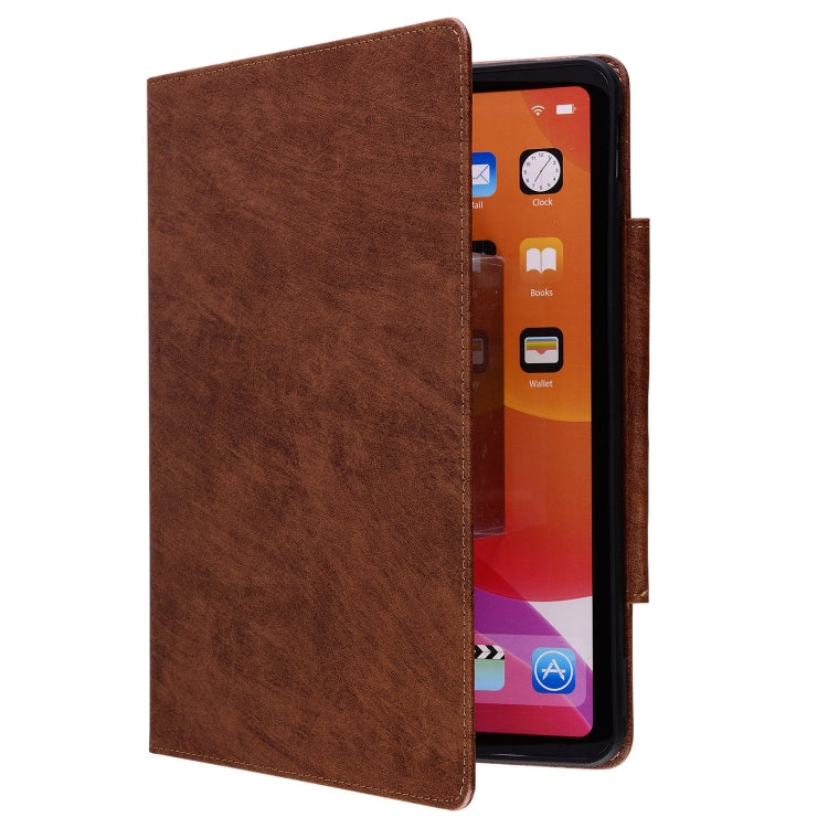 For iPad Pro 12.9 2022 / 2021 / 2020 / 2018 Cat Buckle Leather Smart Tablet Case(Brown) - iPad Pro 12.9 (2022/2021) Cases by buy2fix | Online Shopping UK | buy2fix