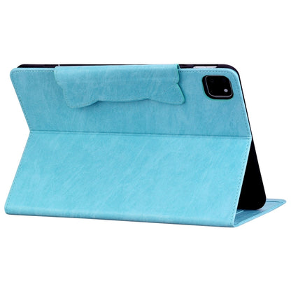 For iPad Pro 11 2025 / 2024 Cat Buckle Leather Smart Tablet Case(Sky Blue) by buy2fix