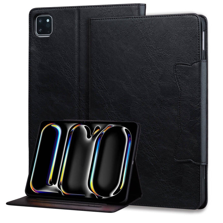 For iPad Pro 11 2025 / 2024 Cat Buckle Leather Smart Tablet Case(Black) by buy2fix