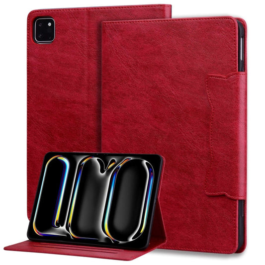 For iPad Pro 11 2025 / 2024 Cat Buckle Leather Smart Tablet Case(Red) by buy2fix