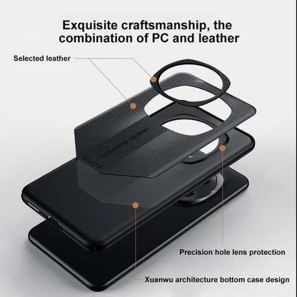 For Honor Magic6 Pro SULADA Splicing Plain Leather PC Shockproof Phone Case(White) by SULADA