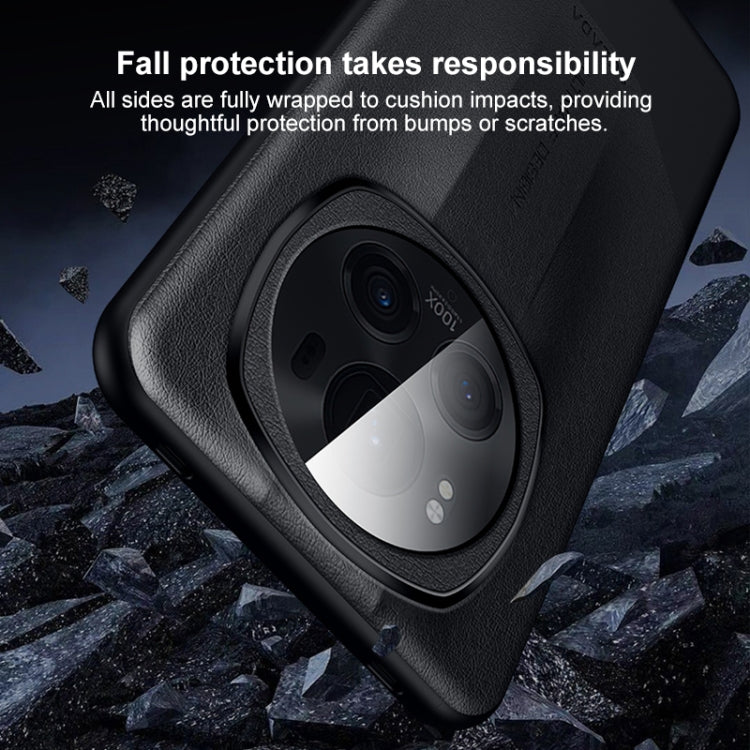 For Honor Magic6 Pro SULADA Splicing Plain Leather PC Shockproof Phone Case(White) by SULADA