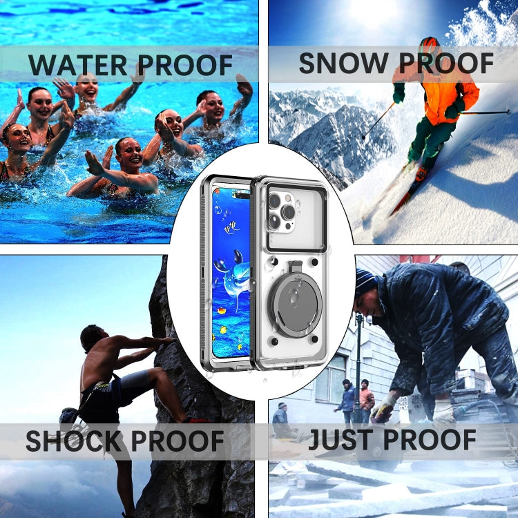 33ft 10m Underwater IP68 Waterproof Phone Case For Under 6.6 inch Phones(Black) - Galaxy Phone Cases by buy2fix | Online Shopping UK | buy2fix