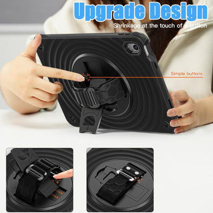 For iPad 2025 / 2022 Rotation Holder Silicone Hybrid PC Tablet Case(Black) - iPad 2025 / 2022 Cases by buy2fix | Online Shopping UK | buy2fix