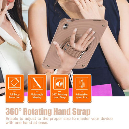 For iPad 2025 / 2022 Rotation Holder Silicone Hybrid PC Tablet Case(Light Coffee) - iPad 2025 / 2022 Cases by buy2fix | Online Shopping UK | buy2fix