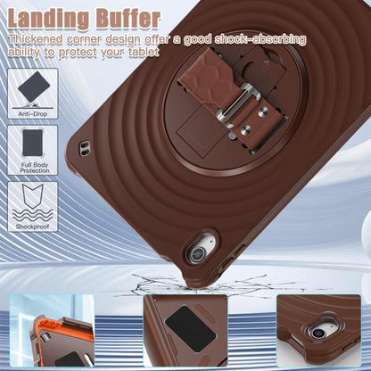 For iPad 2025 / 2022 Rotation Holder Silicone Hybrid PC Tablet Case(Chocolate) - iPad 2025 / 2022 Cases by buy2fix | Online Shopping UK | buy2fix
