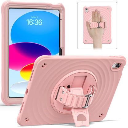 For iPad 2025 / 2022 Rotation Holder Silicone Hybrid PC Tablet Case(Pink) - iPad 2025 / 2022 Cases by buy2fix | Online Shopping UK | buy2fix