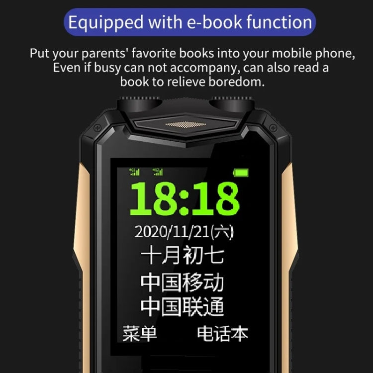 K1+ 4G Elder Rugged Phone, 2.6 inch, 1500mAh Battery, LED Flashlight, Network: 4G, Dual SIM, SOS, Plug:EU Plug(Green) - Others by buy2fix | Online Shopping UK | buy2fix