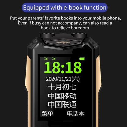 K1+ 4G Elder Rugged Phone, 2.6 inch, 1500mAh Battery, LED Flashlight, Network: 4G, Dual SIM, SOS, Plug:EU Plug(Green) - Others by buy2fix | Online Shopping UK | buy2fix