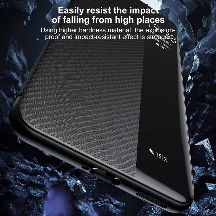 For Huawei Mate 60 SULADA Kevlar 600D Texture Smart Window Leather Phone Case(Purple) - Huawei Cases by SULADA | Online Shopping UK | buy2fix