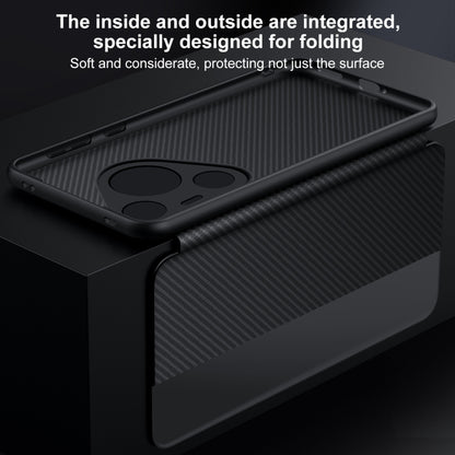 For Huawei Mate 60 SULADA Kevlar 600D Texture Smart Window Leather Phone Case(Black) - Huawei Cases by SULADA | Online Shopping UK | buy2fix