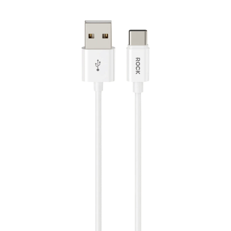 ROCK P8 Prime Series 1m USB Fast Charging Data Cable, Interface:2A USB-C / Type-C(White) - USB-C & Type-C Cable by ROCK | Online Shopping UK | buy2fix