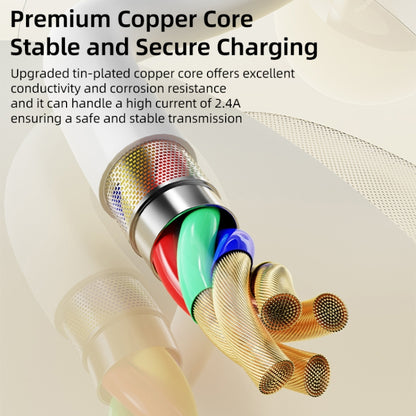 ROCK P8 Prime Series 1m USB Fast Charging Data Cable, Interface:2A USB-C / Type-C(White) - USB-C & Type-C Cable by ROCK | Online Shopping UK | buy2fix