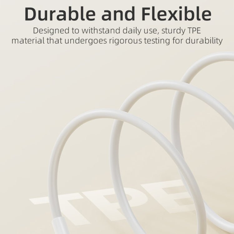 ROCK P8 Prime Series 1m USB Fast Charging Data Cable, Interface:2A USB-C / Type-C(White) - USB-C & Type-C Cable by ROCK | Online Shopping UK | buy2fix