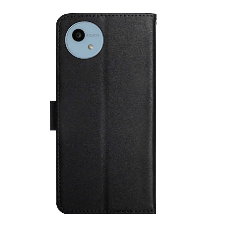 For Sharp Aquos Wish 4 Genuine Leather Fingerprint-proof Flip Phone Case(Black) - More Brand by buy2fix | Online Shopping UK | buy2fix